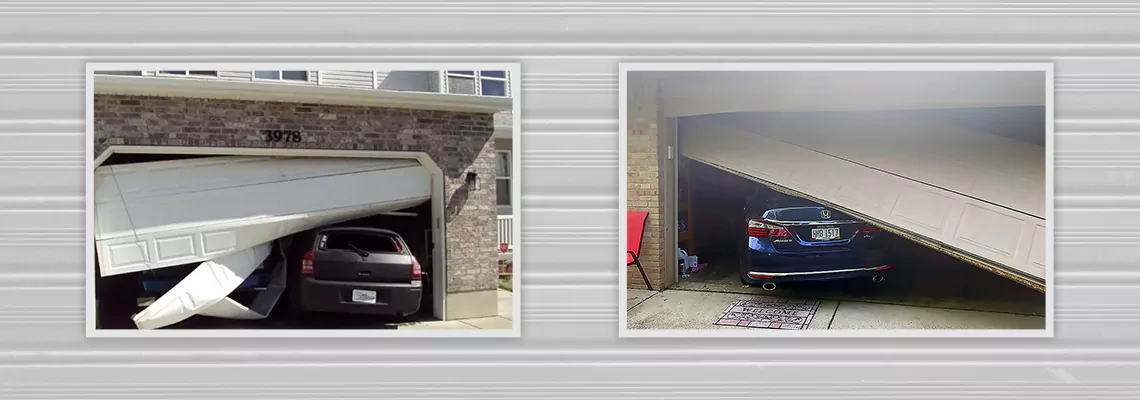 Repair Commercial Garage Door Got Hit By A Car in Waukegan, Illinois